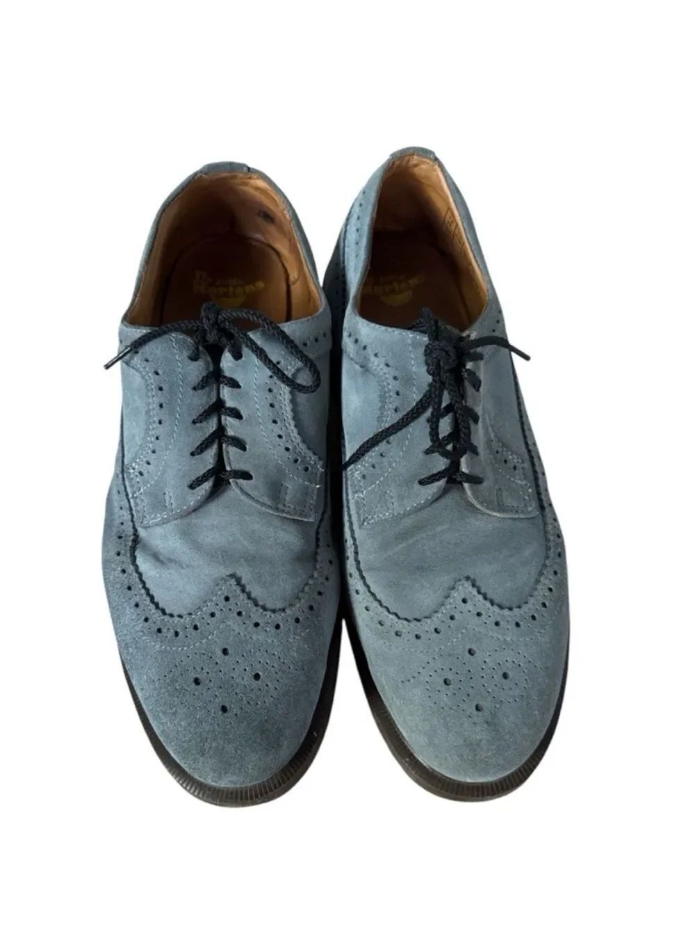 Dr. Martens  Grey Suede Wingtip Brogue Derby EUC
